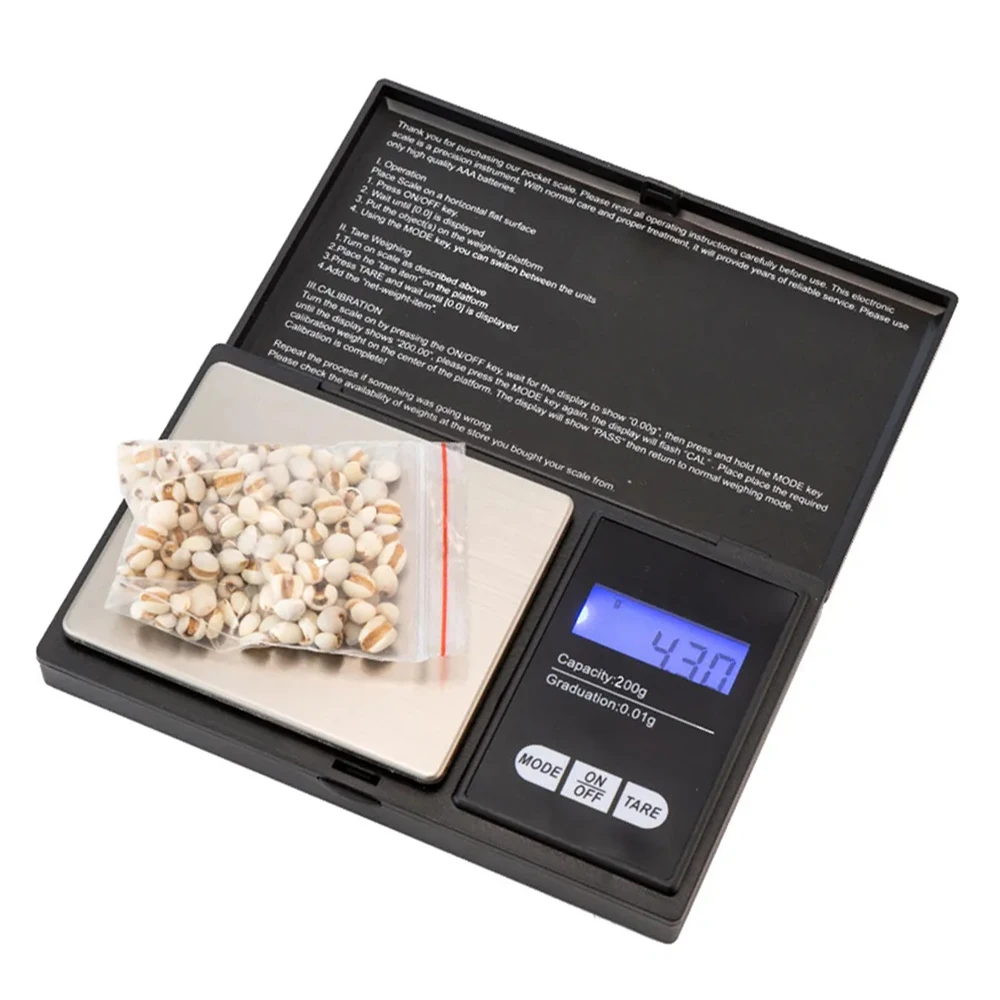 200G-0.01G High Accuracy LCD Digital Mini Scale - Precise Kitchen Jewelry Weighing Pocket Electric Backlit Scale LK-AA93