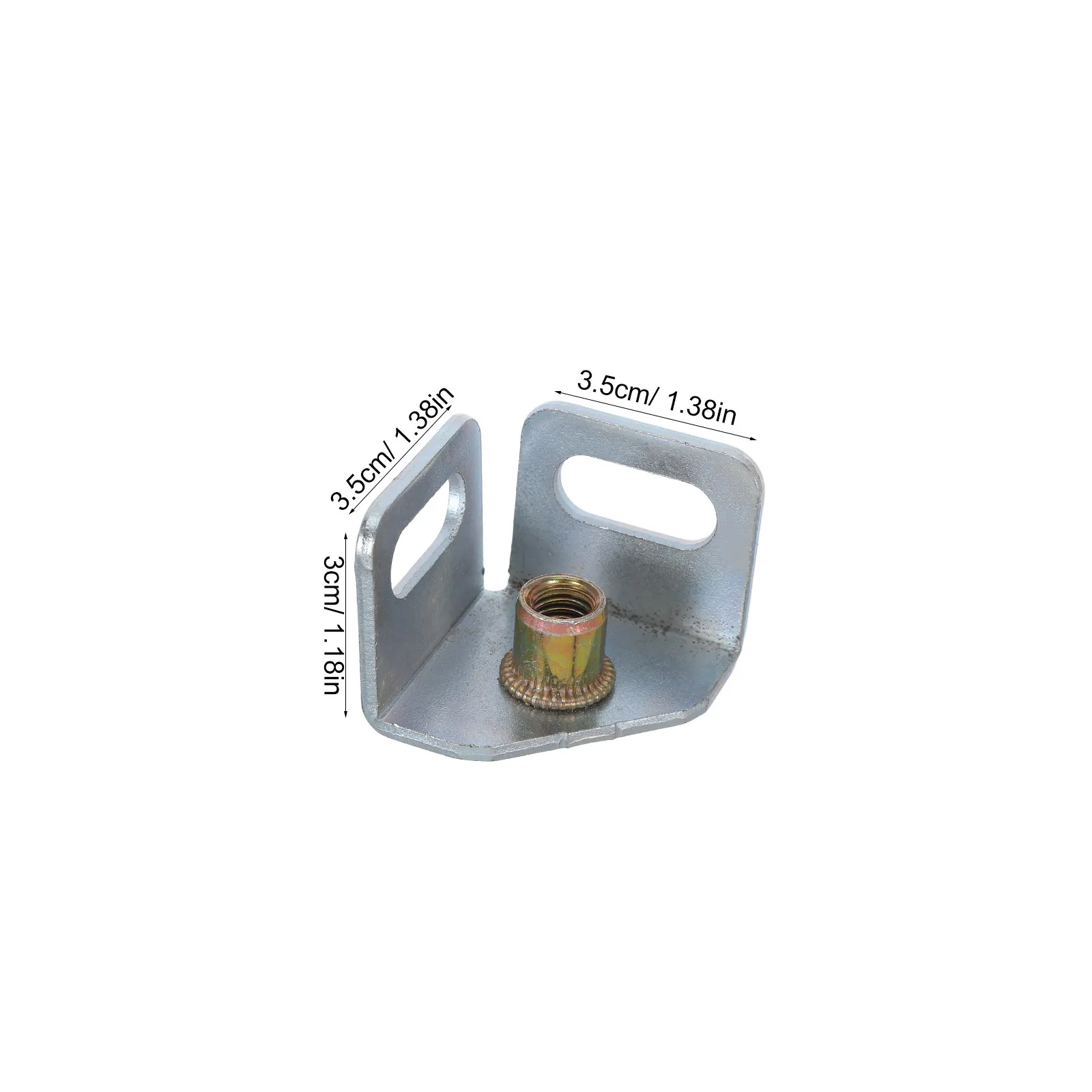 4Pcs Rack Shelf Caster Base Angle Steel M8 Threaded Shelf Caster Adapter Bracket Industrial Workbench Shelving Accessories