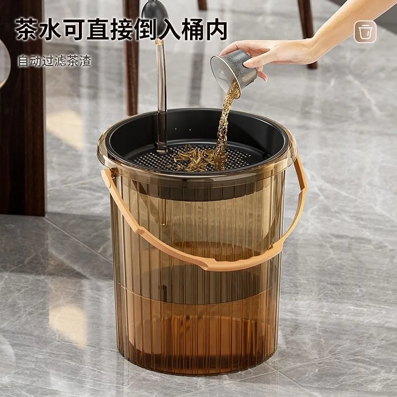 

Tea bucket Wastewater bucket Tea residue Household filter Drainage bucket ceremony table Trash can Kung fu tea set acces