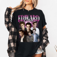 Edward Cullen Shirt Graphic Unisex T-shirt Retro 90's Fans Homage T-shirt Men Women Summer Cotton Tee