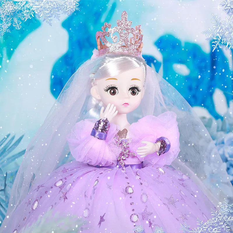 32cm Beautiful Wedding Princess Doll With Music + Stories + Light-emitting Girl Play House Toy Joint Movable Girl Birthday Gifts