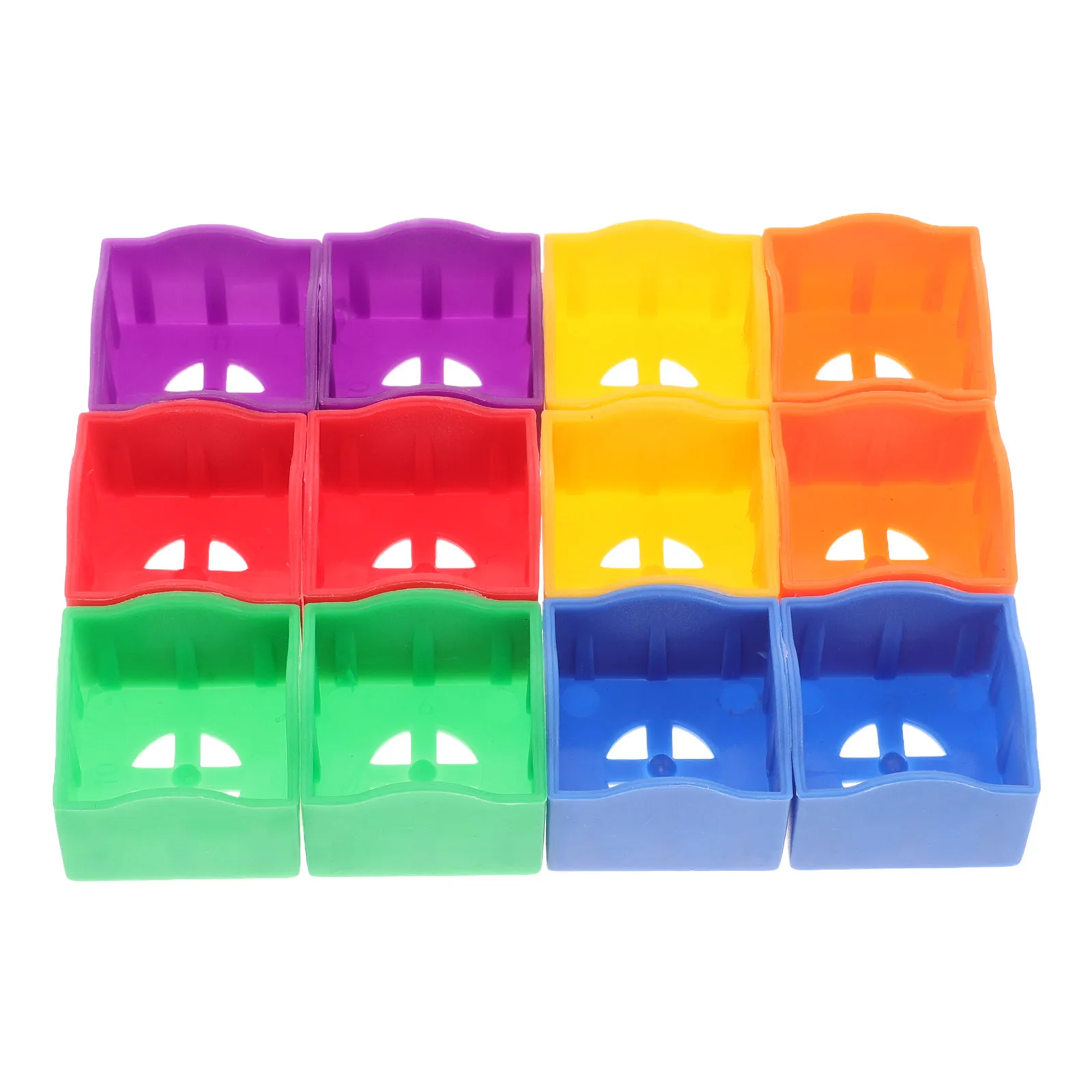

12 Pcs Chocolate Powder Set Pool Billiard Accessories Chalk Box Sleeve Billiards and Equipment Plastic