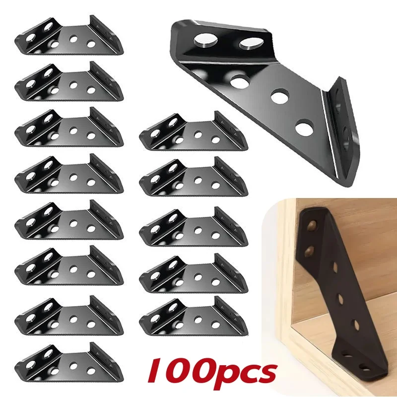 

100pcs of Angle code 90 degree right Angle multi-functional fixed brackets, furniture connectors, for cabinet laminate