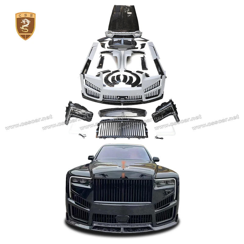 For Rolls Royce New Cullinan MSY Front Bumper Assembly Tail Nozzle Pipe 6Pcs Side Skirts Wheel Fender Engine Bonnet Hood