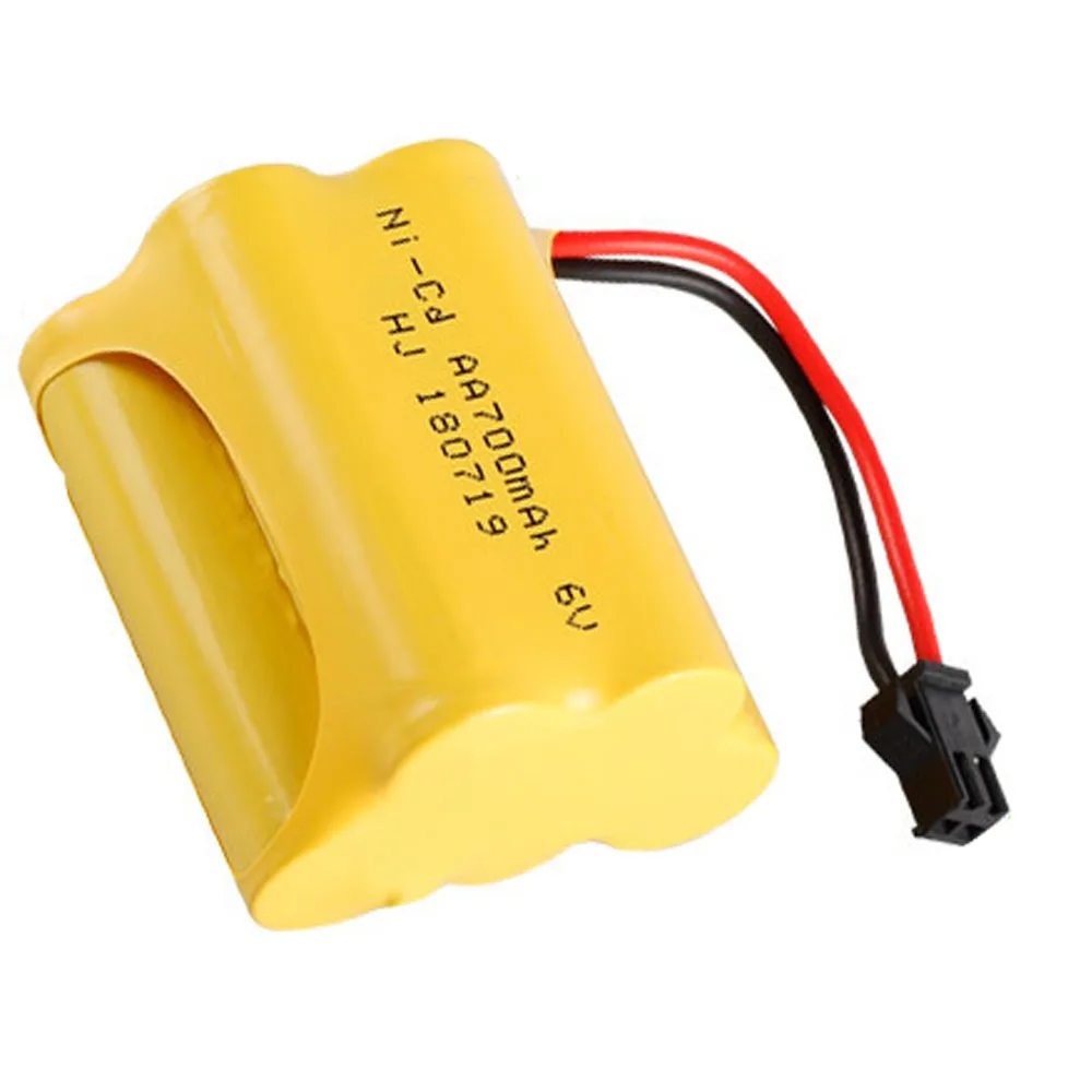 6V 700mAh NI-CD AA Battery SM Plug T model with Charger cable For RC Toys Cars Boats trucks trains Guns Robots toys accessories