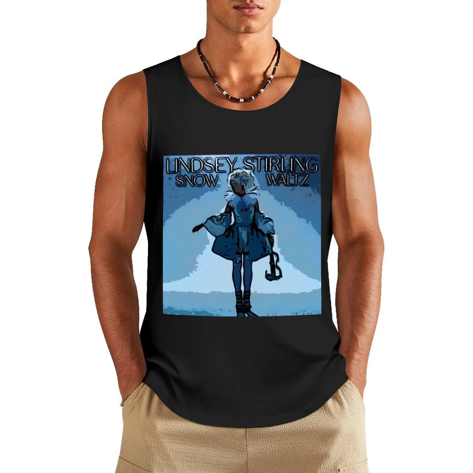 Lindsey Stirling Snow Waltz - abstract cover art Tank Top Working vest singlets for men