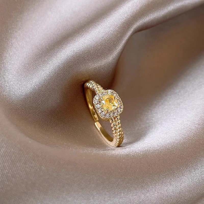 Light luxury zircon sugar ring for women's accessories