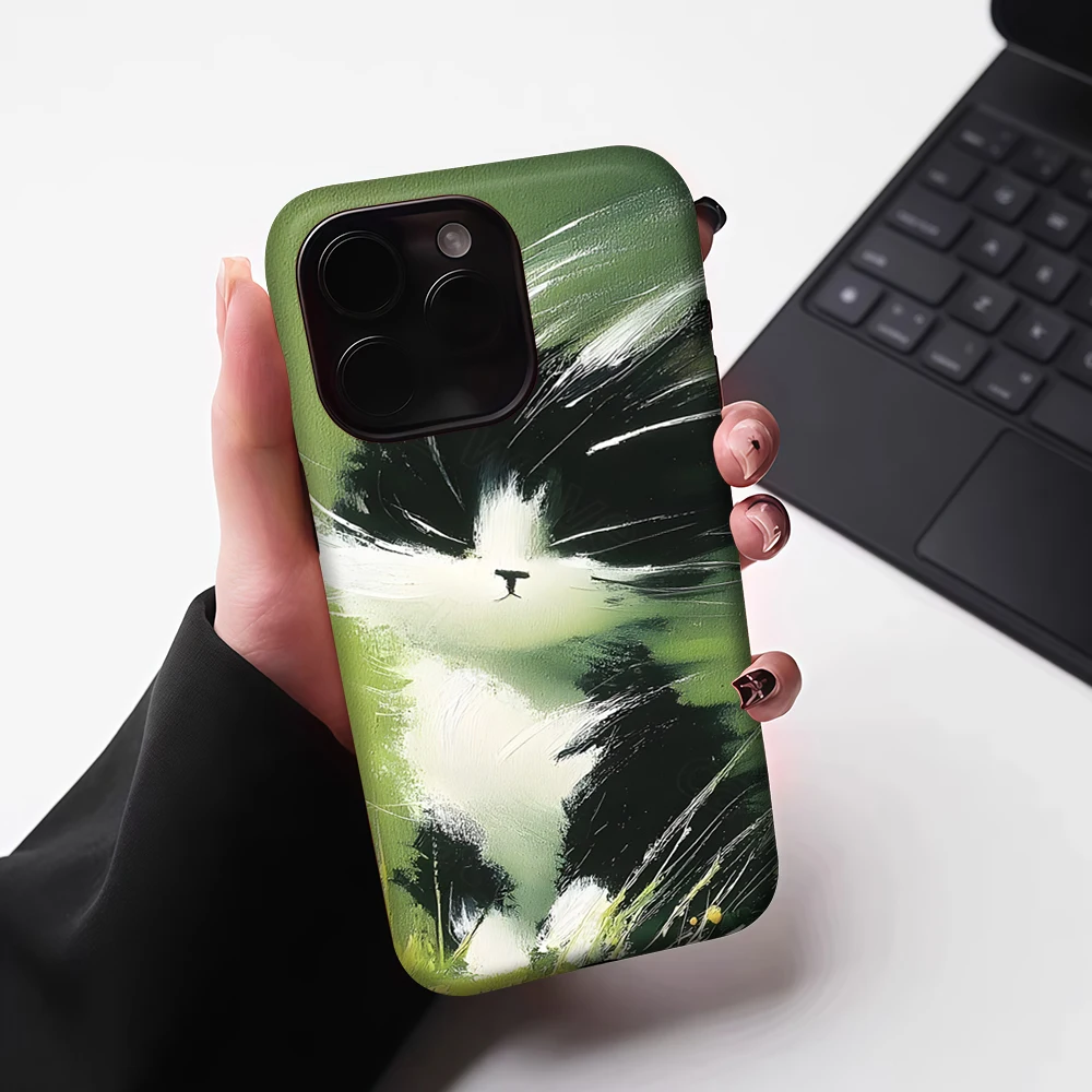 Windy Tuxedo Cat For Magnetic Phone Case For IPhone 17 16 15 14 13 Pro Max Plus Single Double-Layer Tough Case view 6