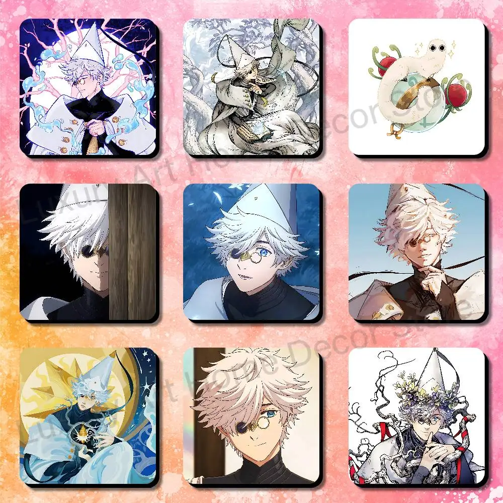 W-Witch Hat A-Atelier Qifrey Fridge Freezer Refrigerator Magnets Metal Cabinet Dimensions 75x75mm Magnetic Sticker Cover Home