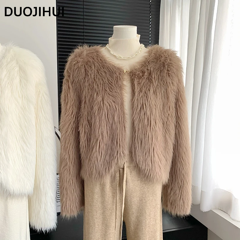 

DUOJIHUI Winter Sweet Loose Chic Knit Female Cardigan Autumn Basic Solid Color Simple Casual Long Sleeve Fashion Women Cardigan