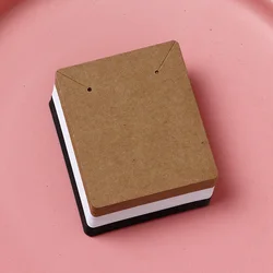 50PCS 6x7cm Blank Necklace Display Cards For Jewelry Earrings Holder Cardboard Small Businesses Packaging Supplies Wholesale