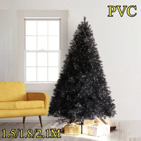 Artificial Black Christmas Tree Decorations Encryption PVC Decorative Tree for Party Home Mall Hotel Xmax Tree Decoration
