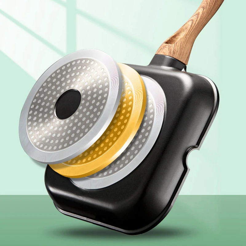 

Grill Pan for Stove Tops, Nonstick Induction Pan Aluminum Induction Steak Bacon Pan Frying Pan for Gas, Ceramic,24cm-A78U