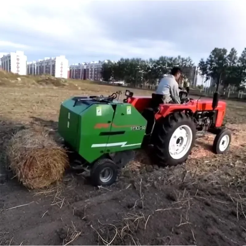 Farm Equipment Mini Tractor Roll Bales Low Price High Quality Mini Hay Press Agriculture Mini Round Hay Baler
