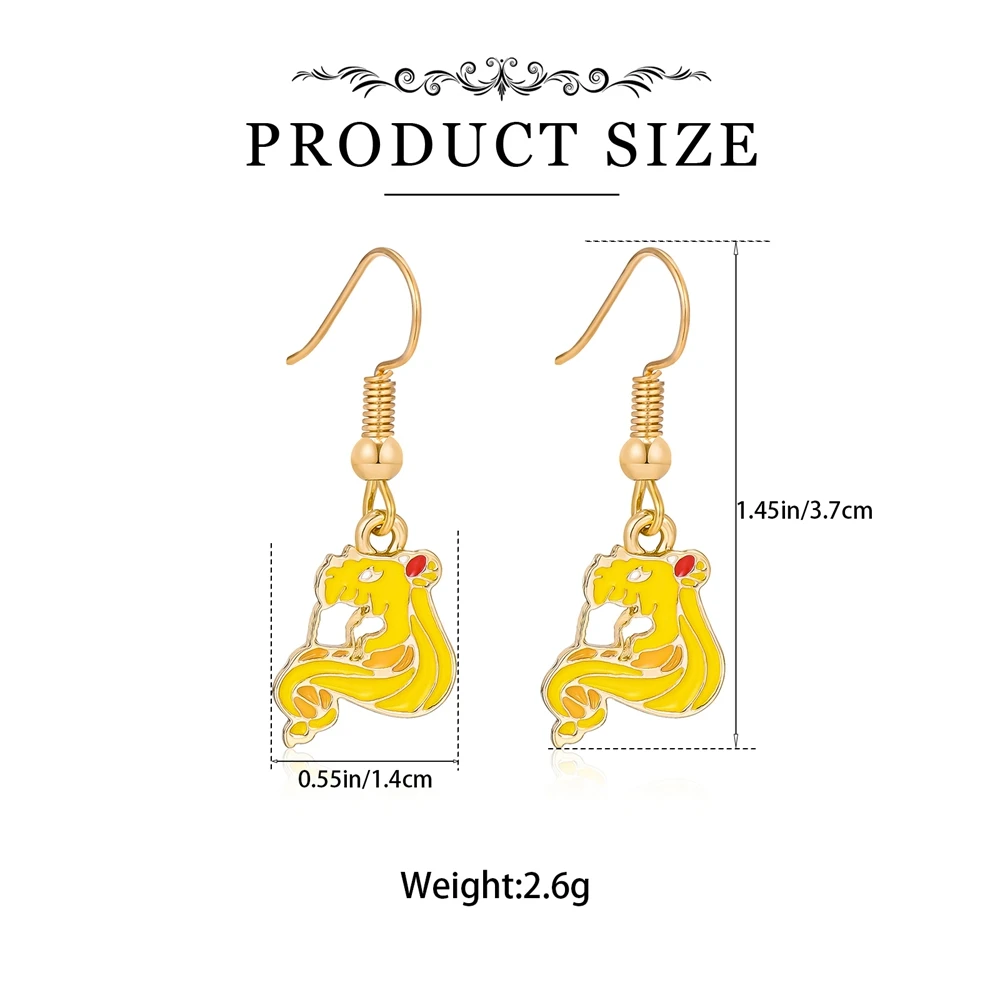 Anime Sailor Moon Drop Earrings Many Cartoon Characters Charm Girly Dangle Earrings Lovely Jewelry Gifts for Girls Women