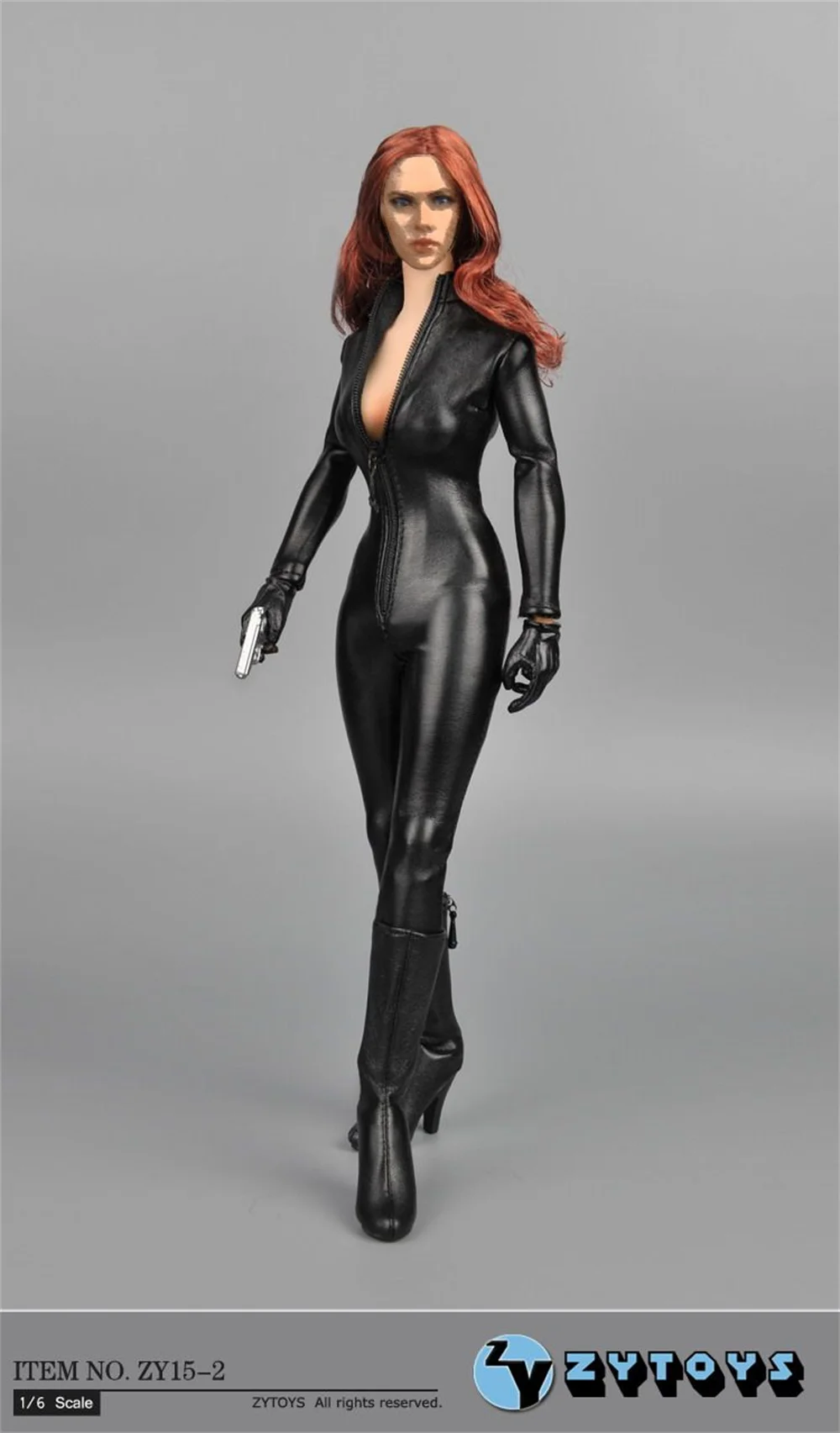 

ZYTOYS ZY15-2 1/6 Black Bodysuit Female Leather Jacket SoldieMovie Women Colthes Model Fit 12'' Action Figure Body Dolls