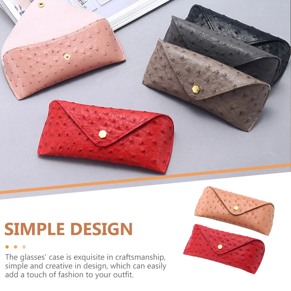 

Portable Eyeglasses Box Durable Scratch Proof Glasses Case Creative Design Sunglasses Storage Bag Protector Case PU Material