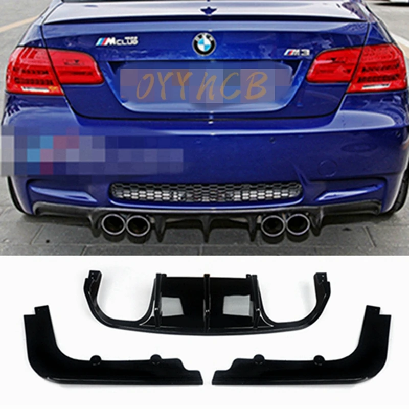 For BMW 3 Series M3 E92 Coupe E93 Convertible Rear Diffuser spoiler 2008 - 2013 ABS glossly black Rear Bumper Lip