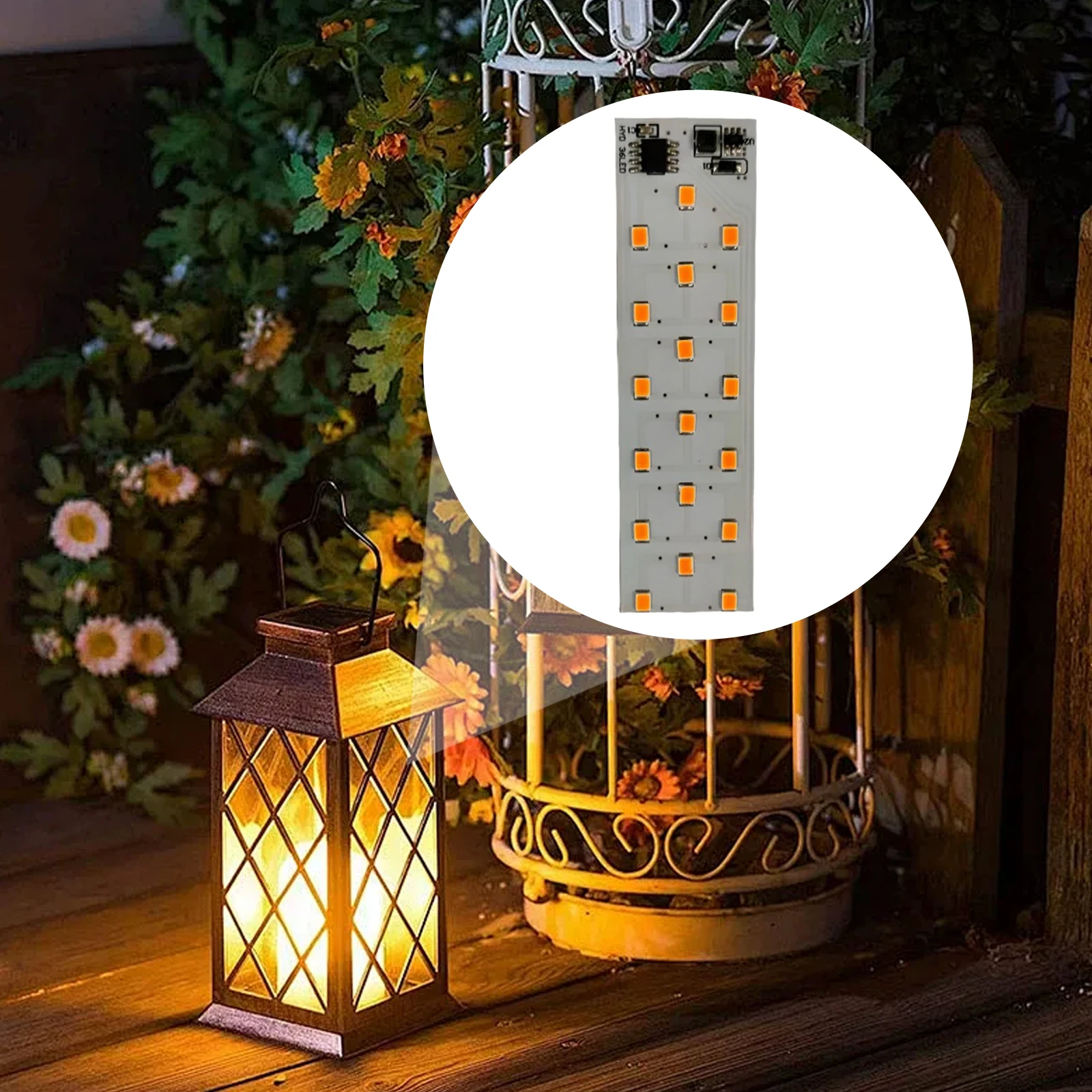 

1.2V Solar Flame Light Circuit Board with 36 LED Lamp Controller Board Solar Candle Light Circuit Board for DIY Lighting