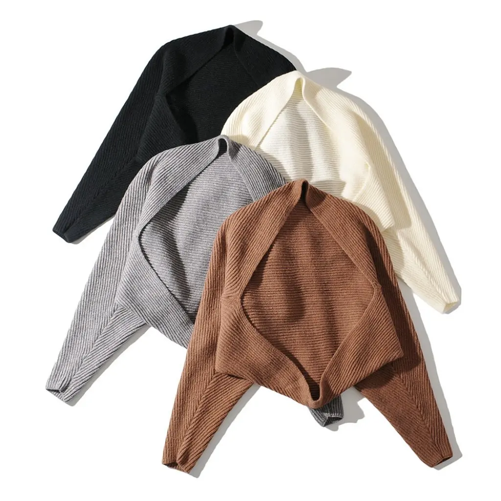 

Women's American Style Autumn Cardigan One-piece Profile Knitted Shawl Loose Casual Lazy Style Sweater Hot Girl Fashion