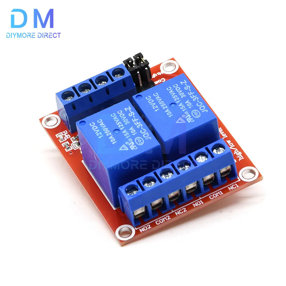 2 Channel 12V Relay Module Board Shield With Optocoupler Support High and Low Level Trigger for Arduino Electronic DIY