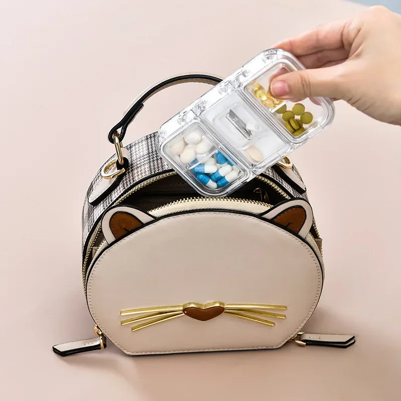 صندوق دواء محمول صغير محمول، صندوق تقطيع دواء لتخزين الأدوية للمرضى بسهولة