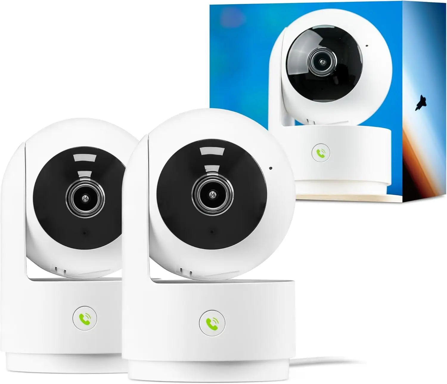 

2K-камера для помещений с Wi-Fi 5 ГГц, AI-трекингом, обзором 360° ° Камера с обзором на 360°, двусторонней аудиосвязью, ночным видением, простой настройкой