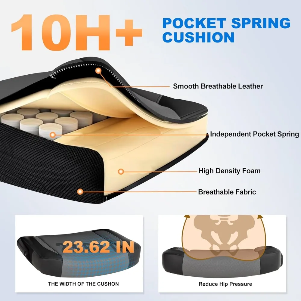 "كرسي مكتب عالي الظهر شبكي مريح بسعة 500 رطل مع أذرع قابلة للطي" #6