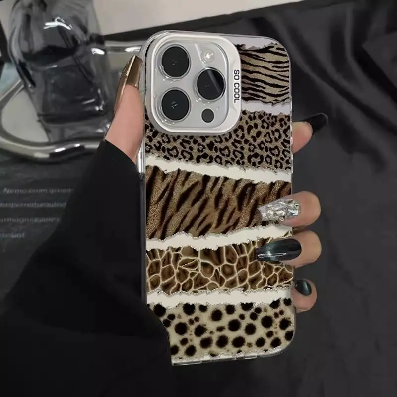 Luxury Brown Leopard Y2K Phone Case for Xiaomi Redmi Note 7 8 9 9S 10 11 12 13 Pro Plus 4G 5G Anti Fall Matte Back Cover
