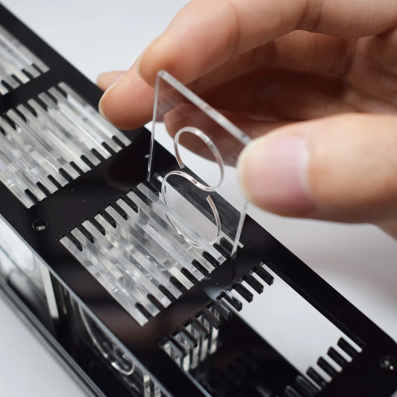 DIY Kits RGB LED Imitate Glow Tube Clock LED Music Spectrum  Tube Night Ligh