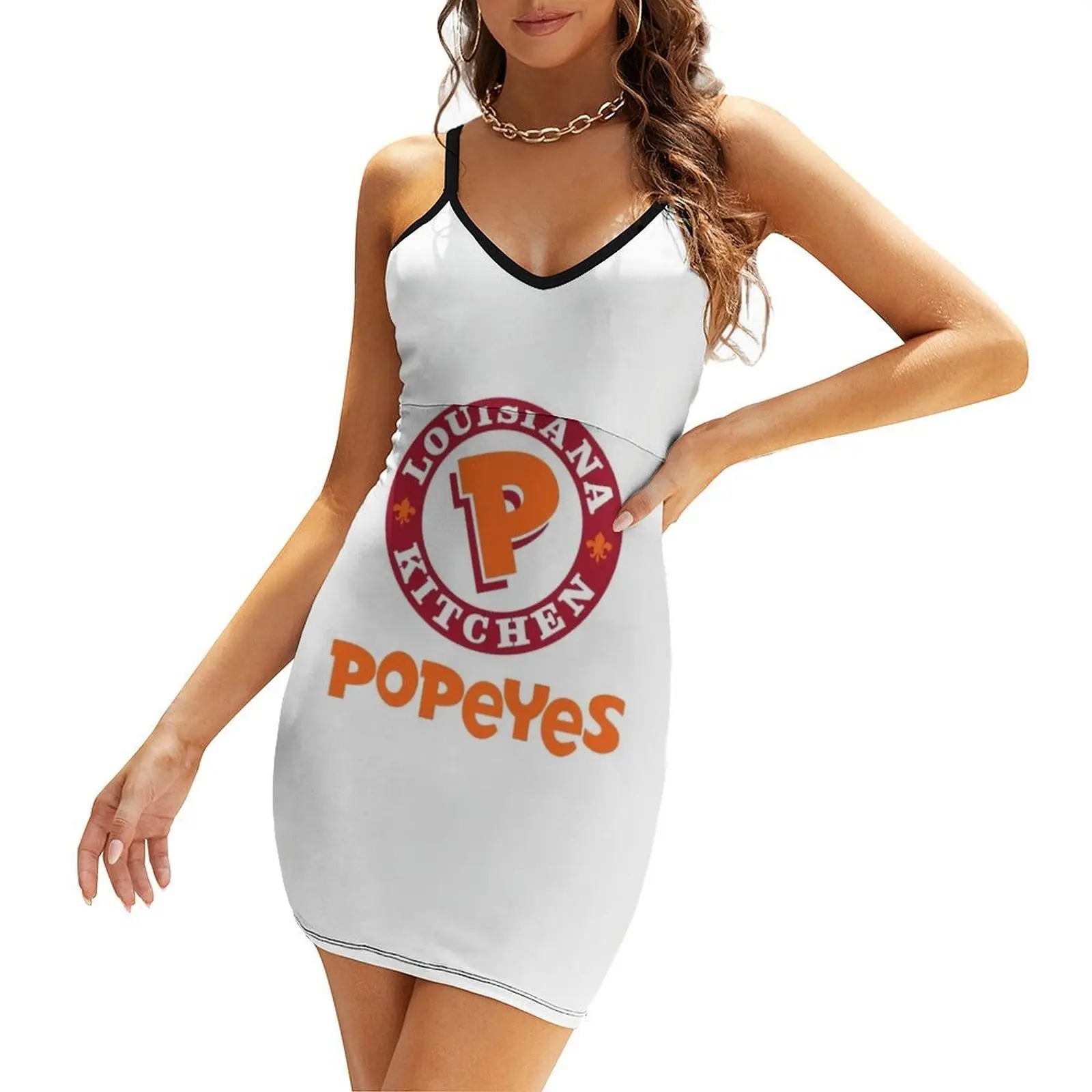 

Popeyes Fastfood Sling Dress Summer women's clothing african dresses for woman evening dress ladies chic and elegant woman dress