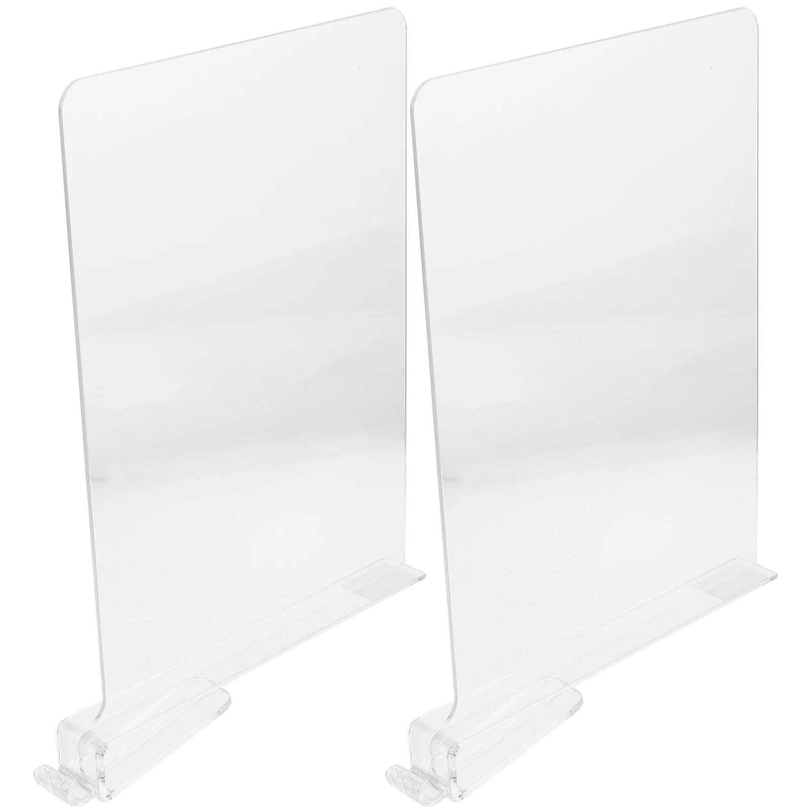 

2 Pcs Clear Shelf Dividers Hooks Transparent Plastic Closet ganizers Storage Solutions Clothes Separator Book Shelf Divider