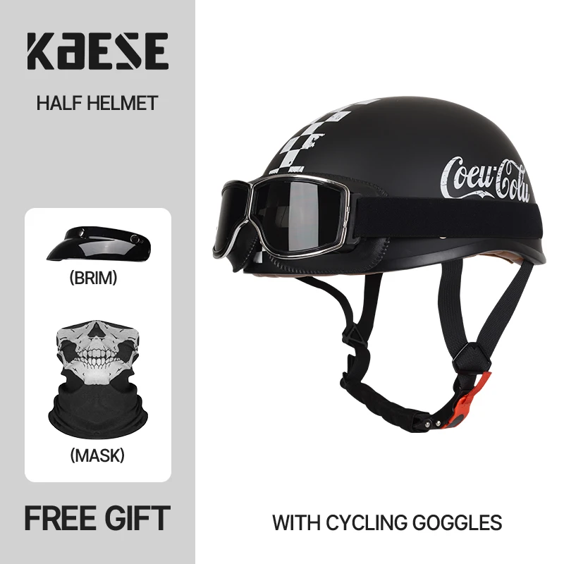 

Kaese Helmets for Adults Motorcycle Half Helmet Casco Para Motocicleta for Women Men DOT Approved Cycling Motocross