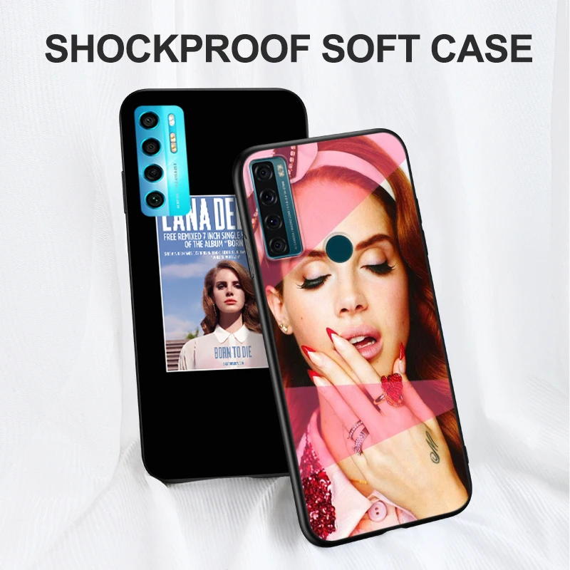 Black Tpu Case For TCL phone 30 plus 303 30XE 30V 30SE E 306 305 Lana Del Rey singer