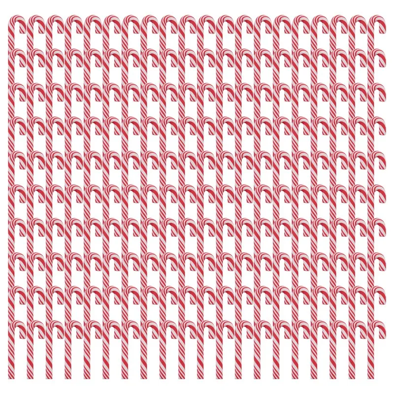 120Pcs Red And White Handmade Christmas Candy Cane Miniature Food Dollhouse Home Decor Clay Candy Cane