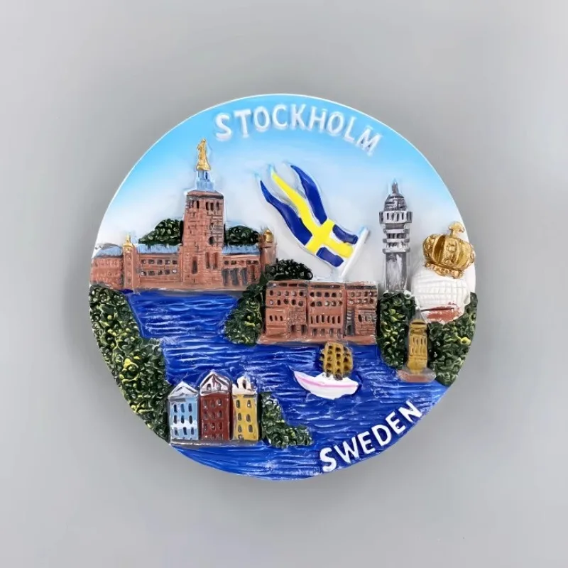 Sweden Souvenirs Scania Lund Cathedral Fridge Magnets Home Decoration Wedding Gifts Stockholm Refrigerator Stickers