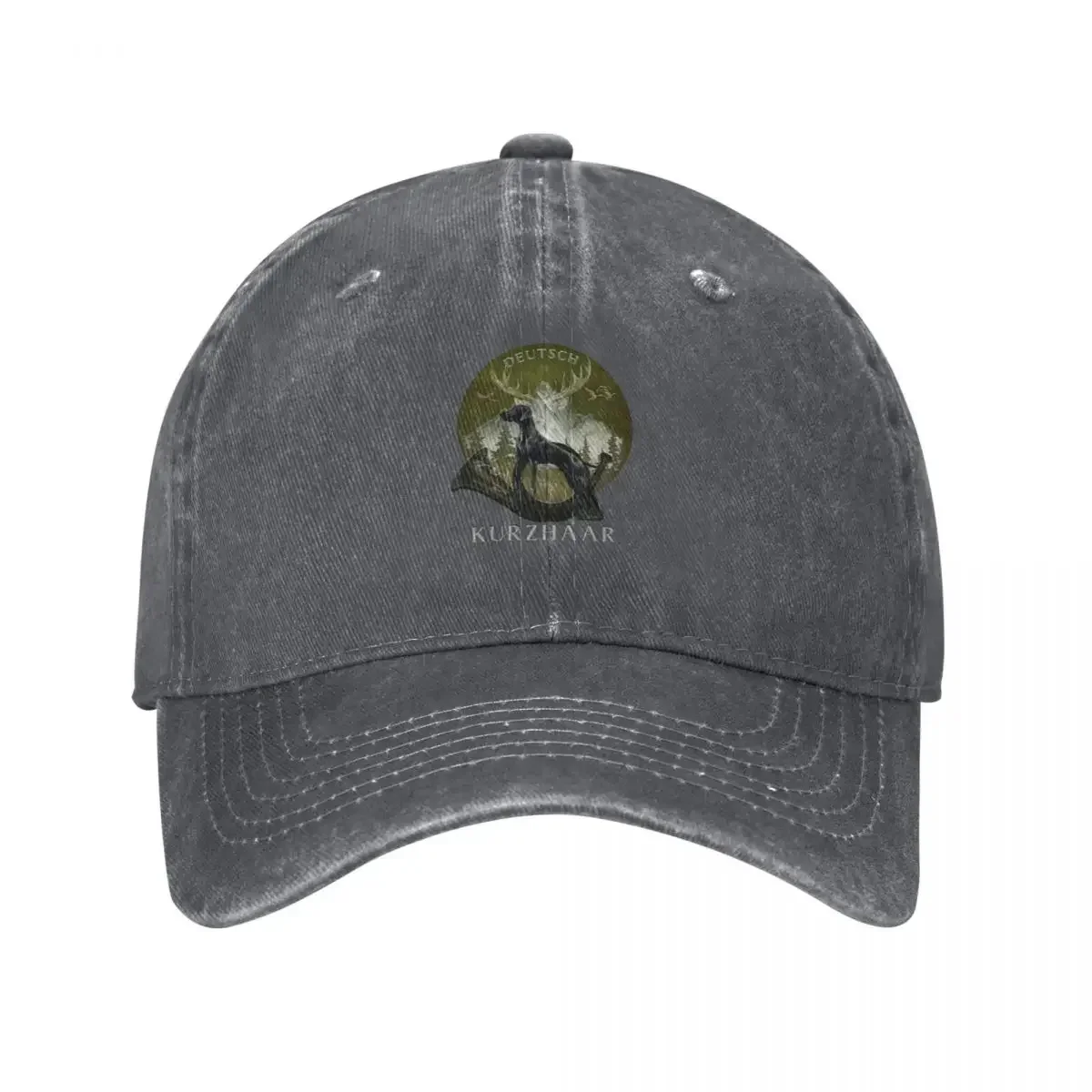 

German Shorthaired Pointer , Hunting logo Baseball Cap Mountaineering Hat Man Luxury tea Hat derby hat Hats Woman Men's