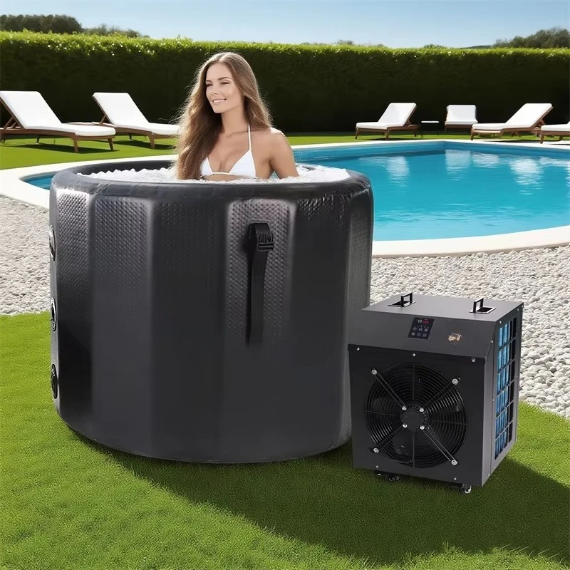 1 H·P Water Chiller for Cold Plunge, Outdoor Portable  Tent with Red Light Infrared, Pump & Heater Components
