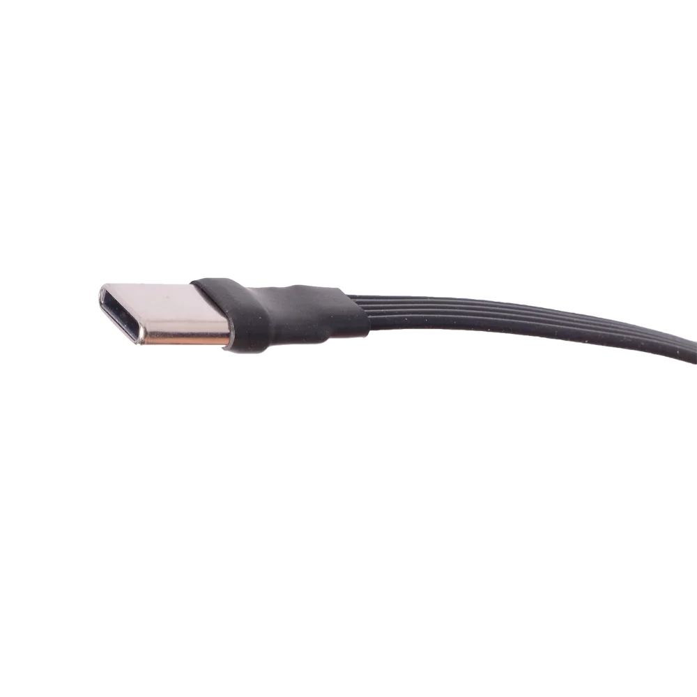 USB 2.0 Type-C Straight To Type-c Side Bend Flat Cable Extension FPC USB-C Dual-head Charging Soft Cable Data Cable for TV PC