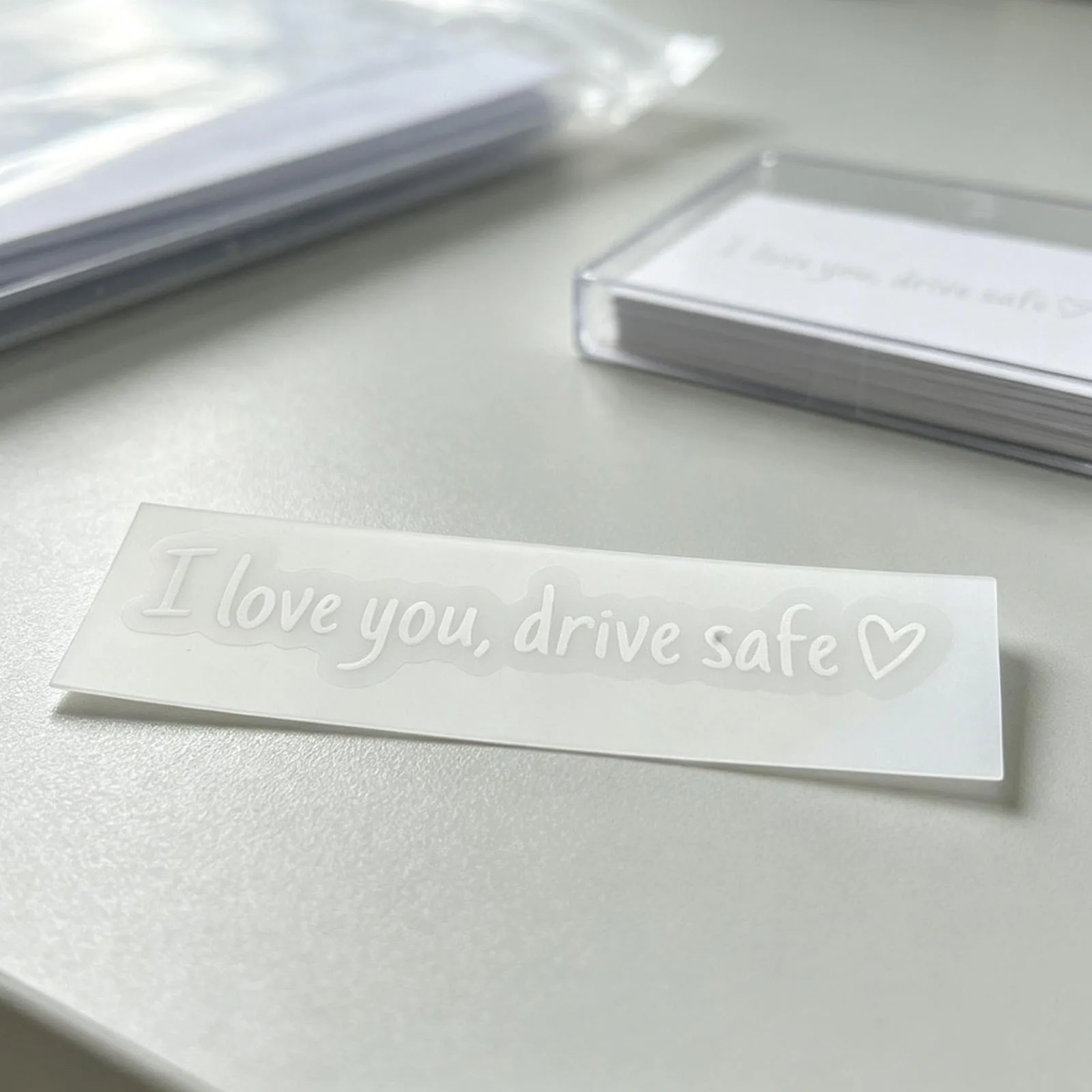 For Vehicle Decor Affectionate Reminder Drive Safe Stickers Quick Installation Stickers Wear-Resistant Stickers