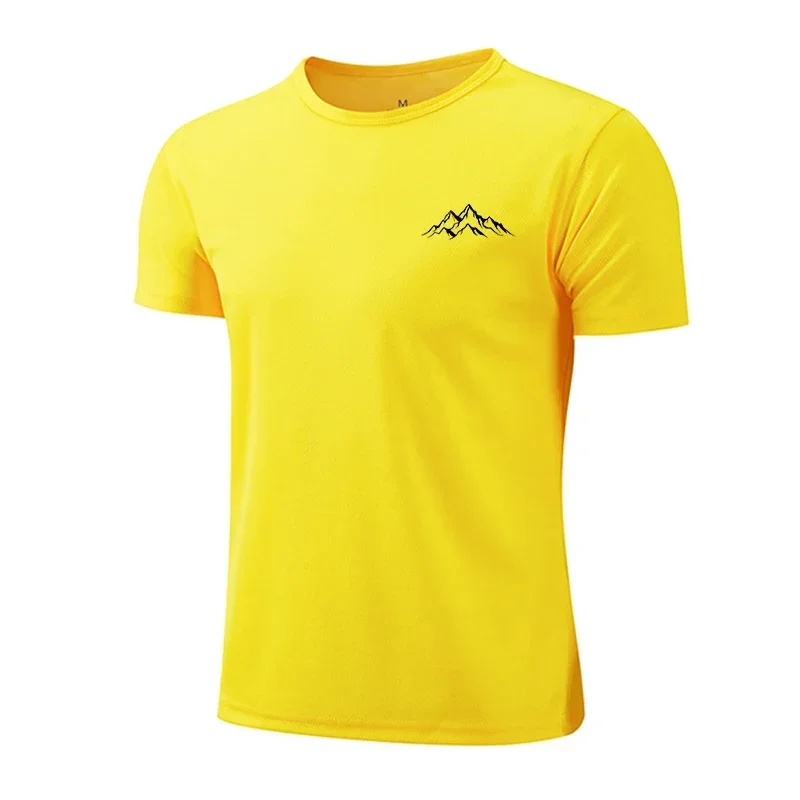 Sommer Herren Lauf- und Jogging-Oberteil Einfaches Schnelltrocknendes Feuchtigkeitsableitendes Kompressions-T-Shirt Neues Fußball-Gym-Trainingstrikot
