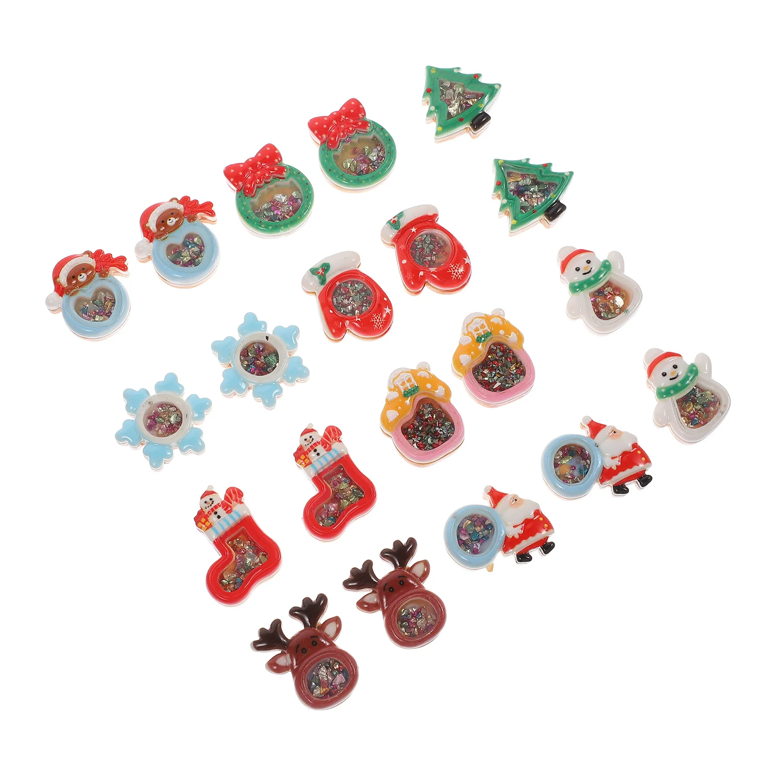 

20 Pcs Christmas Centerpieces Resin Accessories DIY Jewelry Accessory Mini Ornaments Miniature Pendant