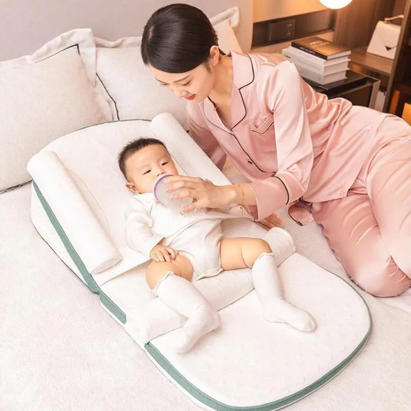 Newborn Baby Anti-spitting Milk Ramp Pad Pillow For Feeding Spine Anti-spill Baby Nursing Pillow Baby Head Protection Pillow