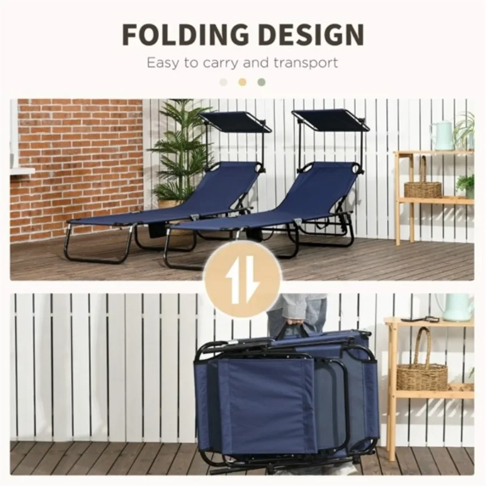 Fold-out recliners/beach chairs are made of breathable oxford fabric that is breathable and keeps you cool in the summer