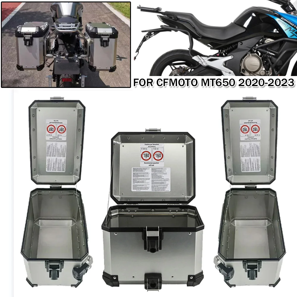 

For CFMOTO MT650 650 MT 650MT 2020-2023 Motorcycle Rear Side Saddlebag Box Panniers Steel Luggage Rack Carrier Bracket Holder