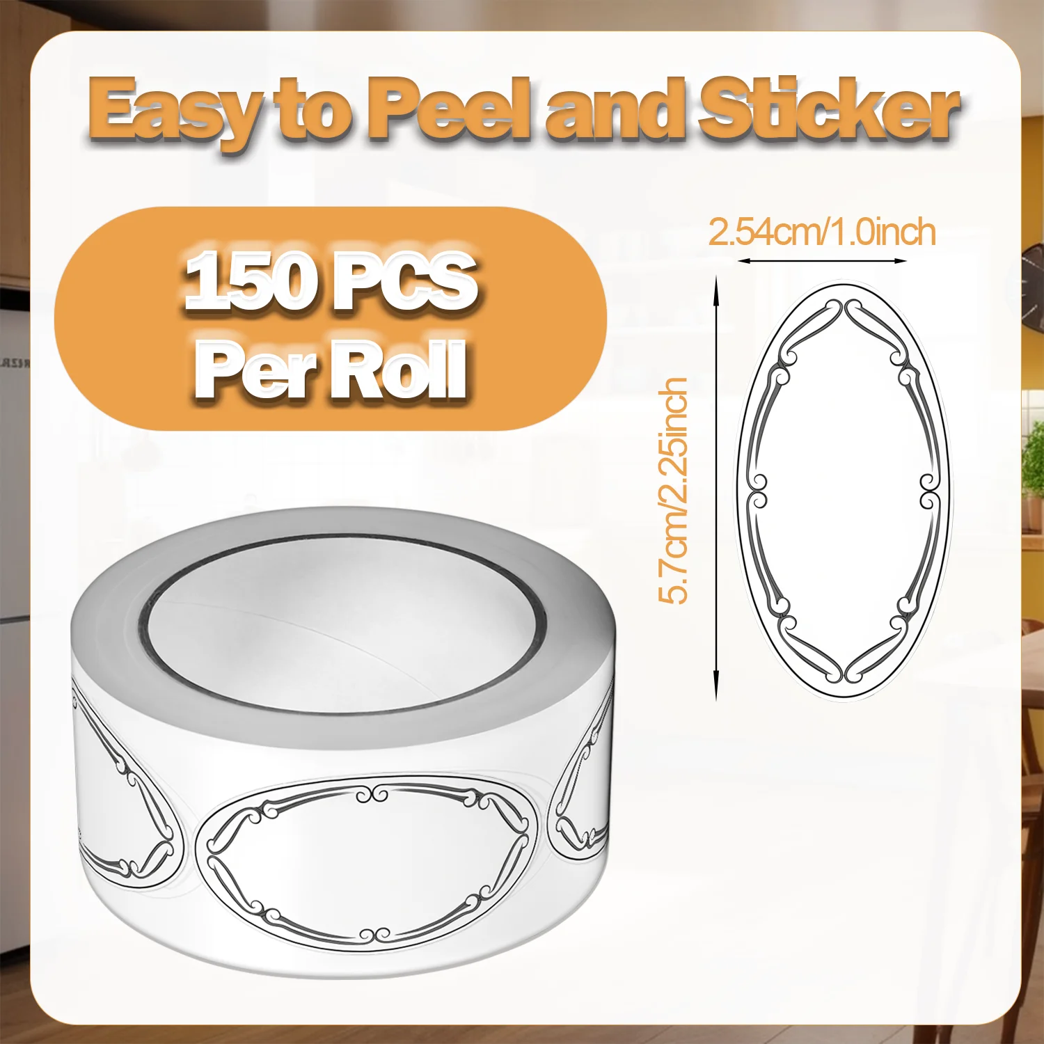 150Pcs/Roll Retro Index Stickers Beverages Fruits Vegetables Fridge Storage Organizer Food Safe Date 1*2.25inch for Kitchen