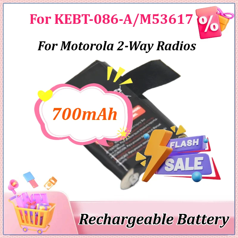 

New Walkie-talkie Battery 3.6v 700mAh for Motorola 2-Way Radios M53617 53617 KEBT-086-A KEBT-086-D KEBT-086-C KEBT-086-B