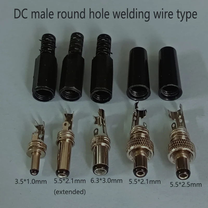 1/3/5PCS DC Power Plug Male Jack Connector 5.5*2.1/2.5mm 3.5*1.0mm 6.3*3.0mm Barrel Plug for CCTV LED Strip Laptop Power Adapter
