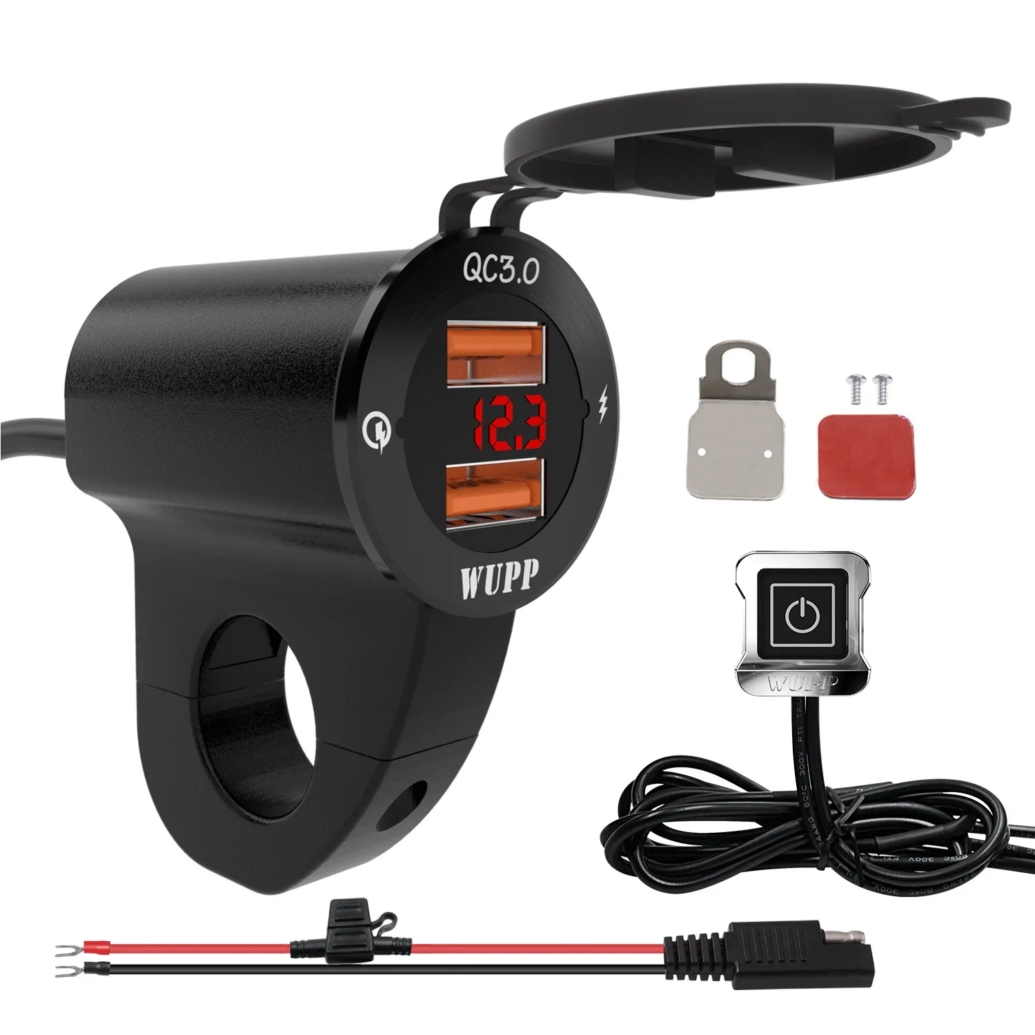 

Motorcycle USB Charger Waterproof Mobile Phone Adapter Quick Chargers Car Fast Charger with Power Off Switch