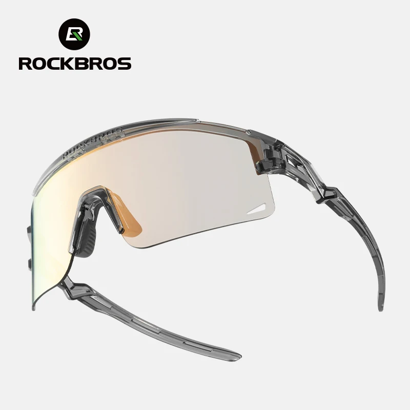 ROCKBROS Photochromic Cycling Glasses for Men Women All-Day Cycling Fashion Half-Frame UV Protection Ultra-Light Sunglasses Road